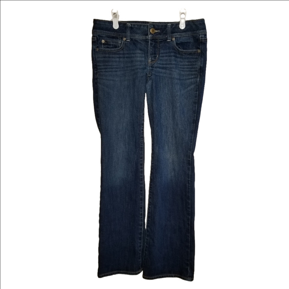 American Eagle Slim Stretch Boot Cut Womens Blue Jeans Label Reads Size 6